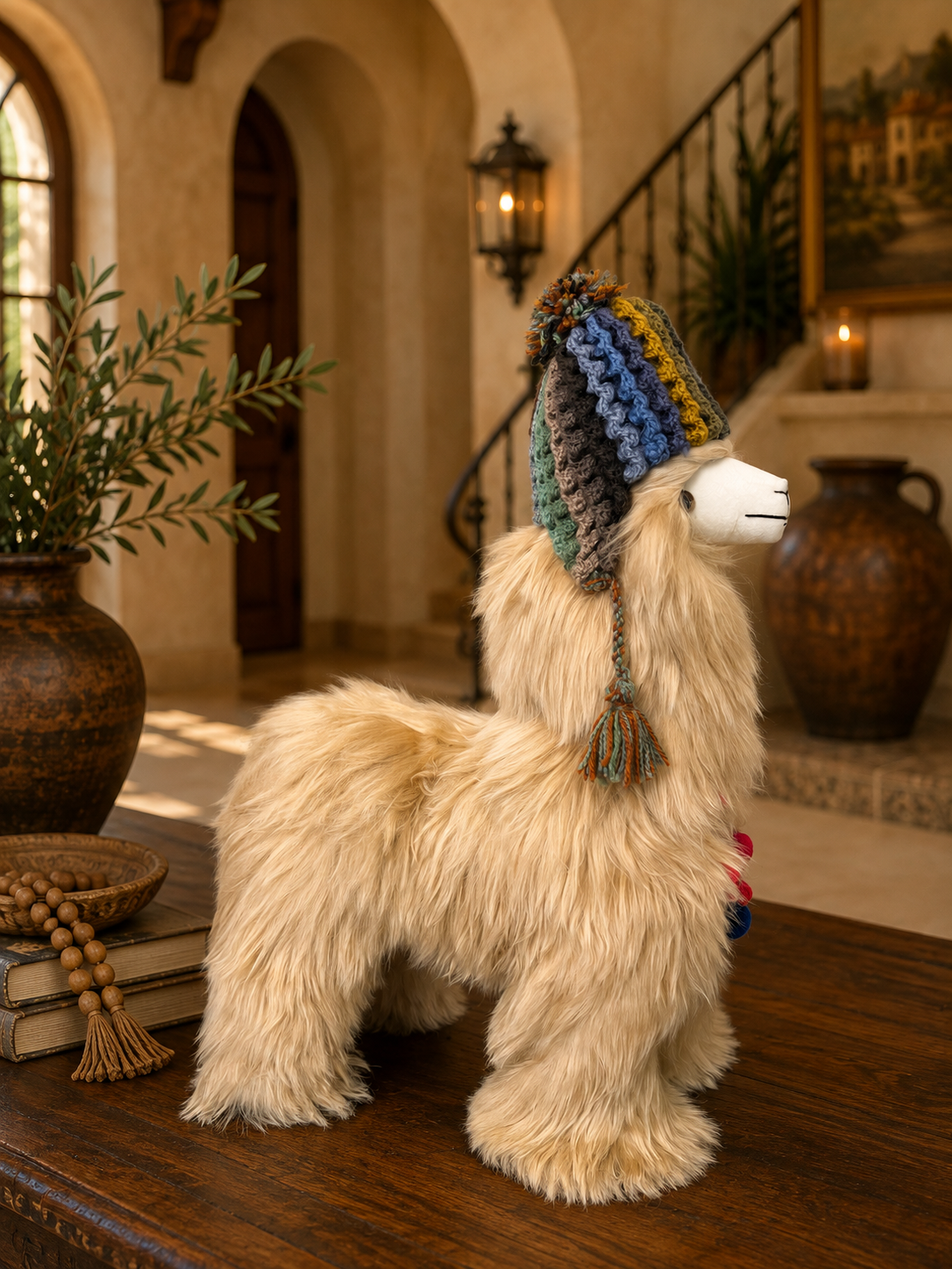 Giant Baby Suri Alpaca Fur Llama — 16” Artisan Collection