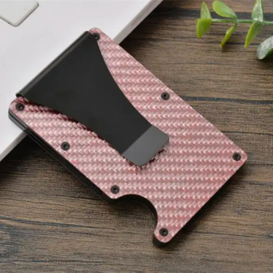Red Carbon RFID blocking Slim wallet