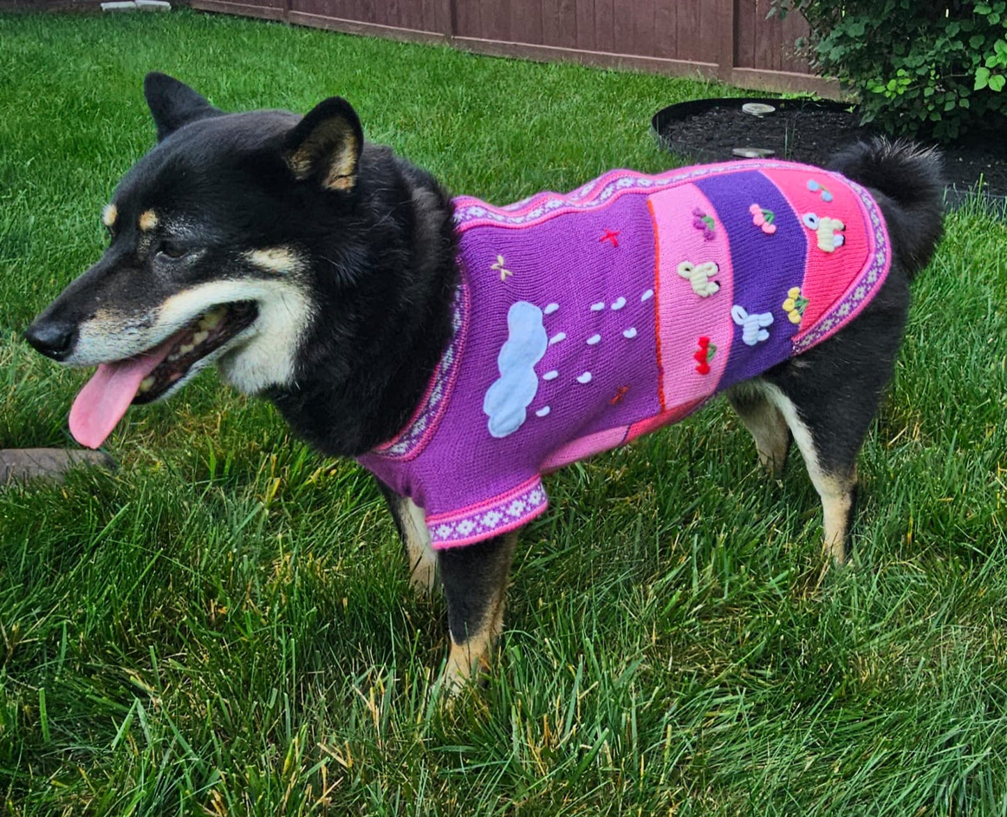 LAVENDER Handmade Peruvian Dog Sweater All Sizes (X0-14)