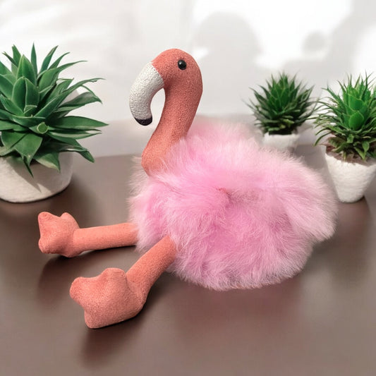 HANDMADE luxury baby Alpaca fur Flamingo