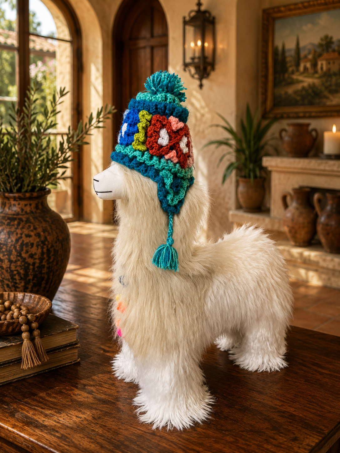 Giant Baby Suri Alpaca Fur Llama — 16” Artisan Collection
