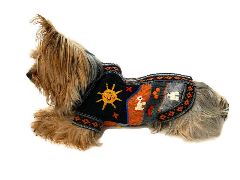 HARLEY COLOR Handmade Peruvian Dog Sweater All Sizes (X0-14)