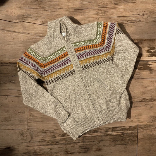 CUSCO ZIP UP STYLE ALPACA SWEATER (UNISEX)