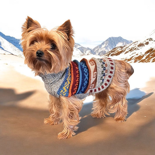 OATMEAL color NAZCA Alpaca sweater for dogs 2lbs - 35 lbs.