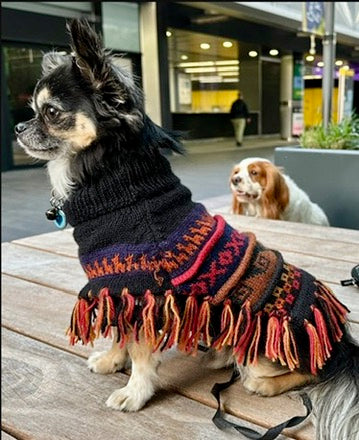 Luxury HARLEY Alpaca dog poncho (sizes X0-20)