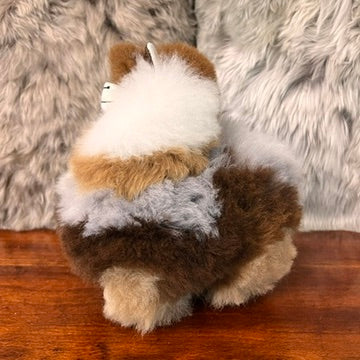 Large handmade Fur Alpaca (Striped)
