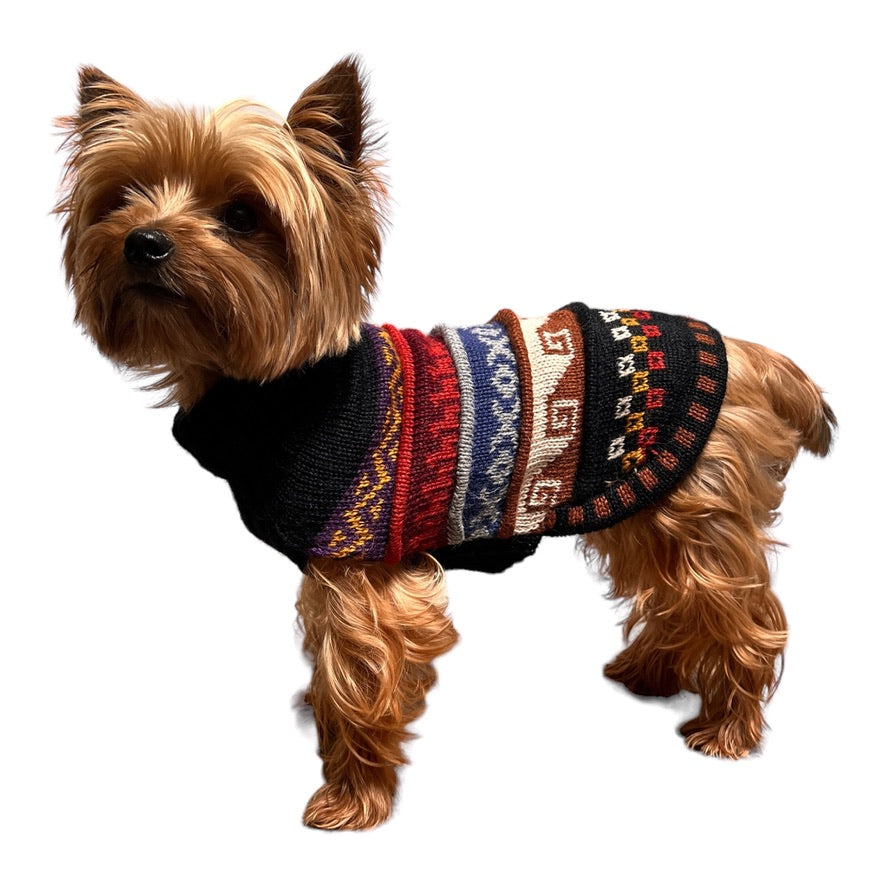 NAZCA Alpaca dog sweater Black Elegance (Size XX0-8)