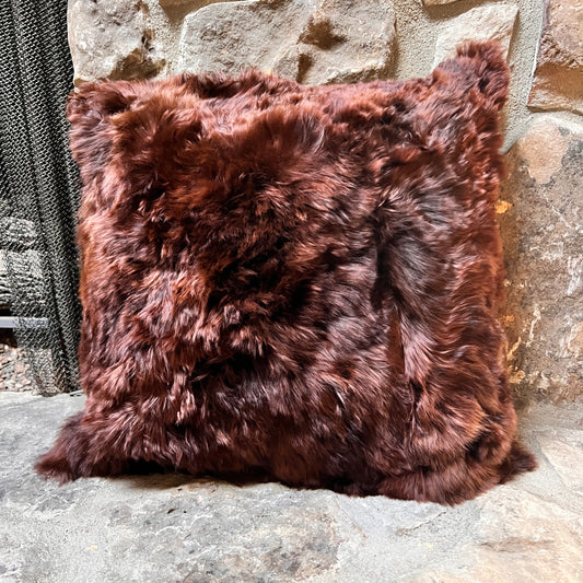 Baby Alpaca Fur Pillow 20x20 (brown)