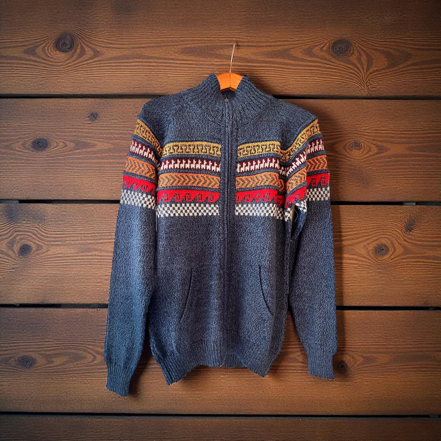 CUSCO ZIP UP STYLE ALPACA SWEATER (UNISEX)