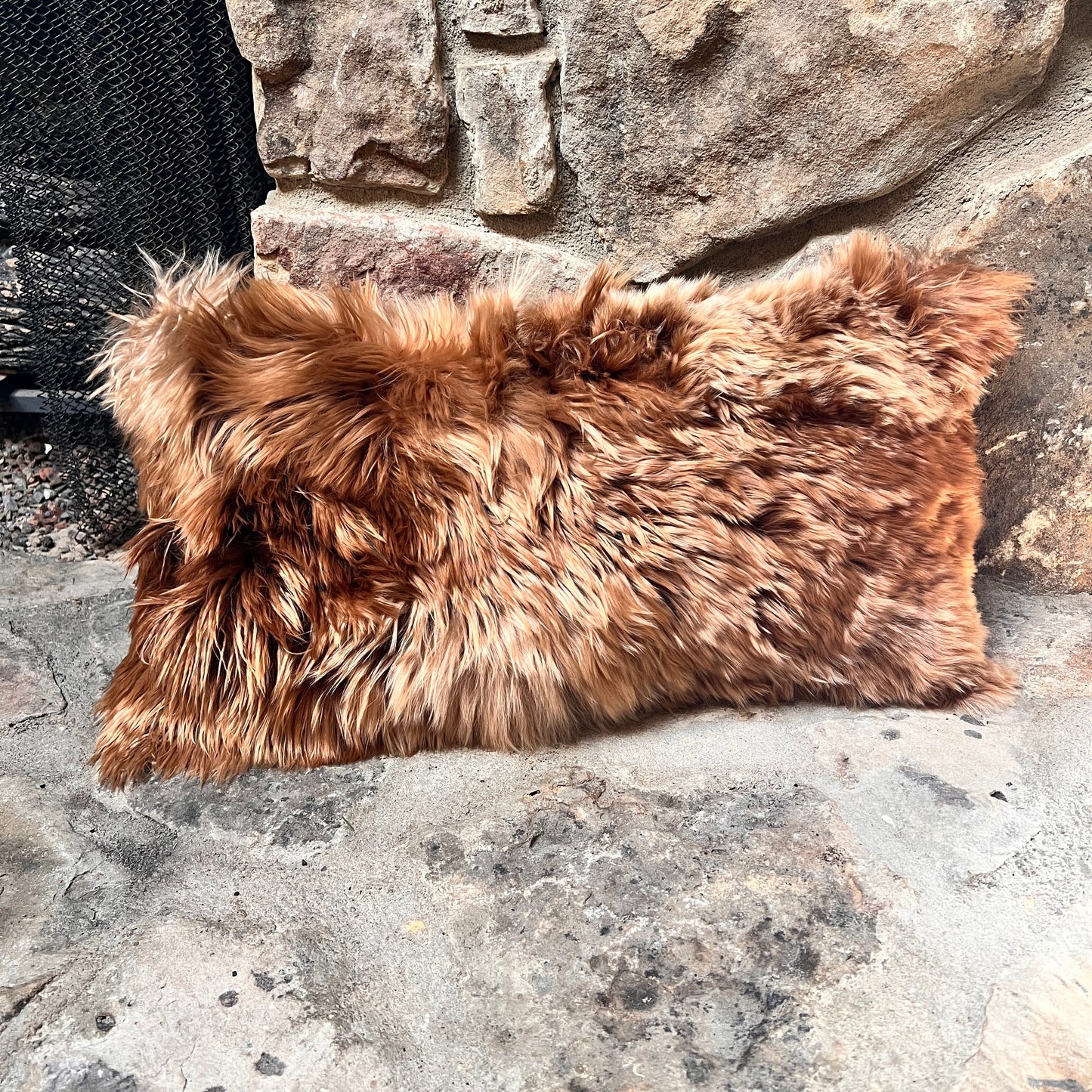 Suri Alpaca fur LUMBAR pillow.