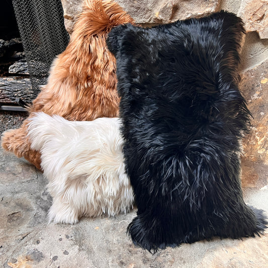 Suri Alpaca fur LUMBAR pillow.