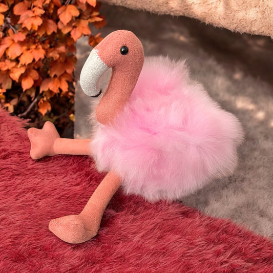 HANDMADE luxury baby Alpaca fur Flamingo