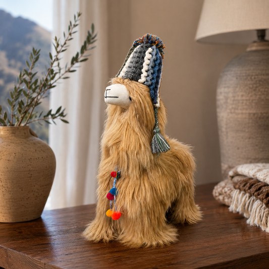 Giant Baby Suri Alpaca Fur Llama — 16” Artisan Collection