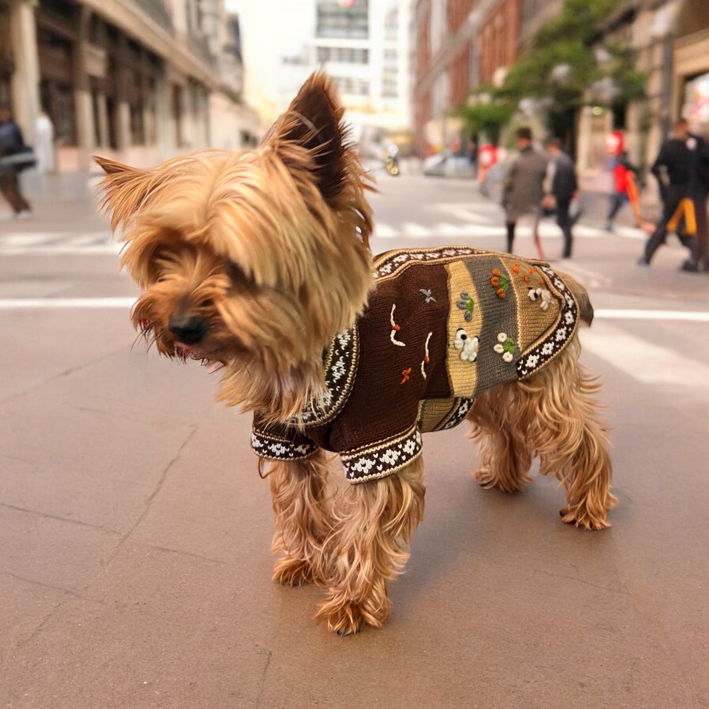 CAFE BROWN Handmade Peruvian Dog Sweater All Sizes (X0-10)