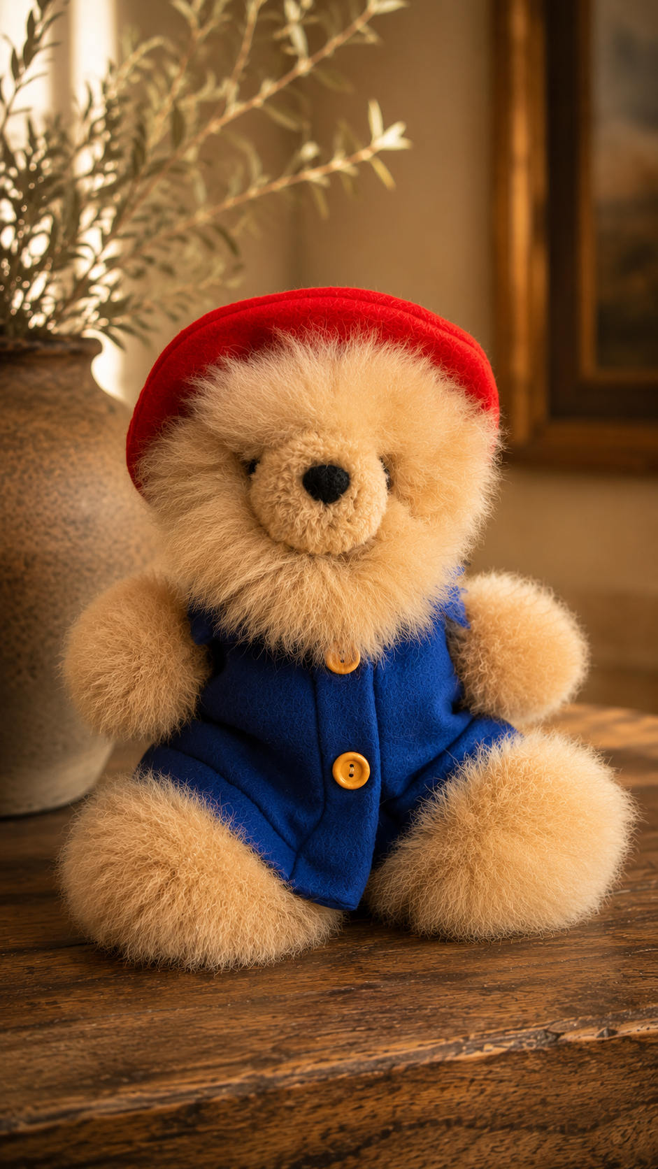 Handcrafted Baby Alpaca Peruvian Duffle Bear – Luxury Storybook Collectible