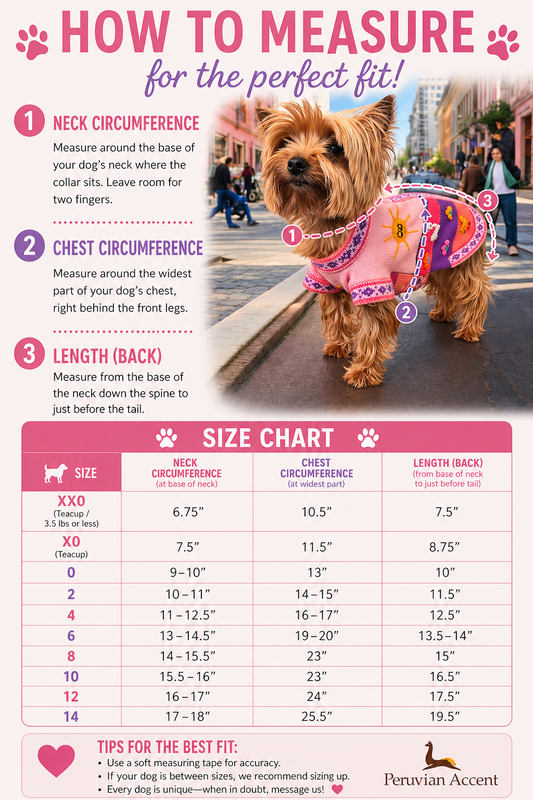 Baby Pink Zip-Up Dog Sweater XX0–14 | Handmade in Peru