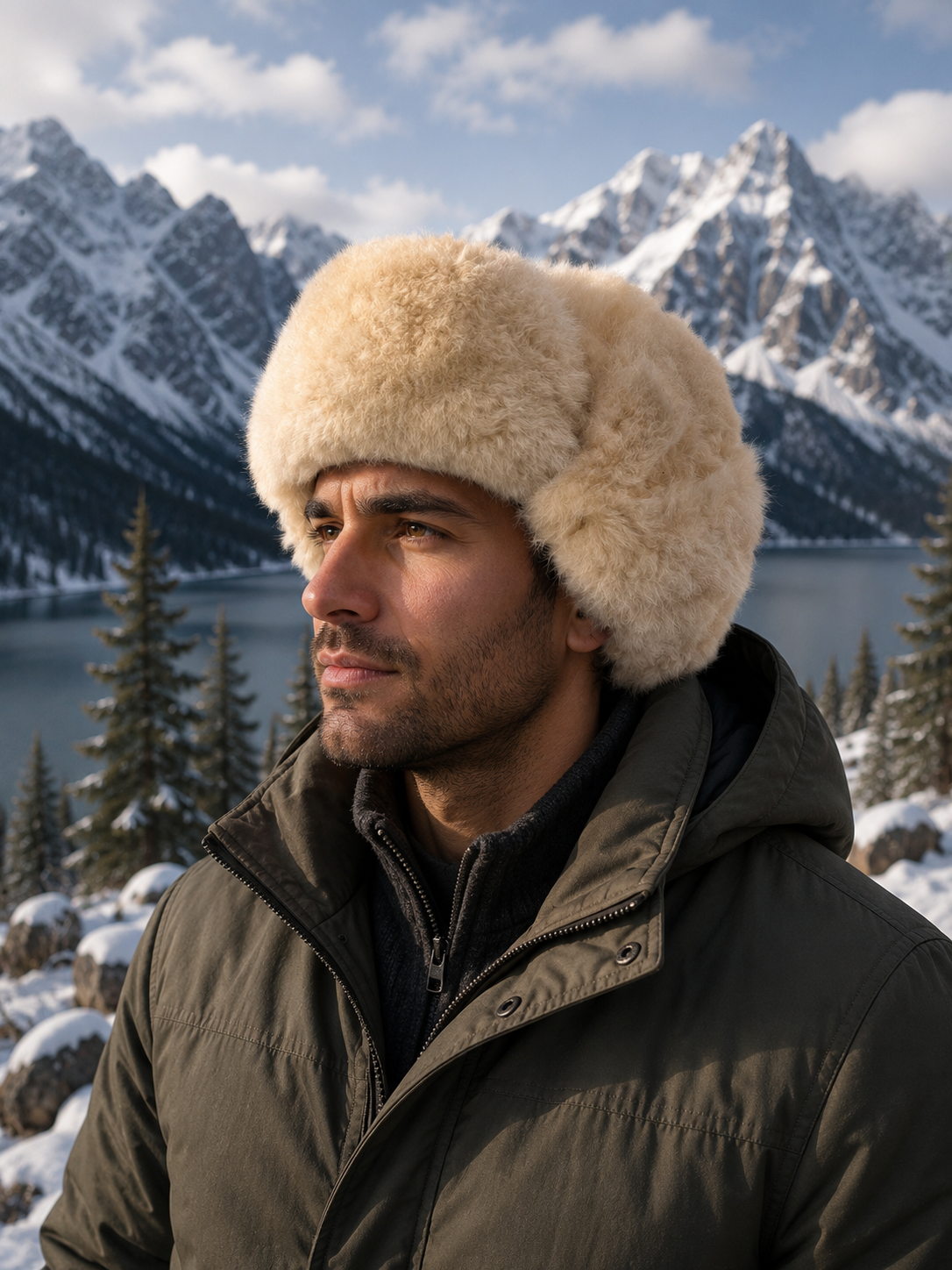 Baby Alpaca Fur Trapper Hat – Ultra Warm Outdoor Winter Hat