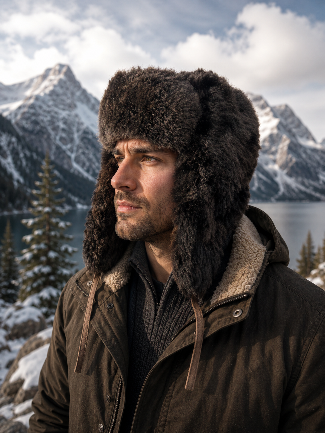 Baby Alpaca Fur Trapper Hat – Ultra Warm Outdoor Winter Hat