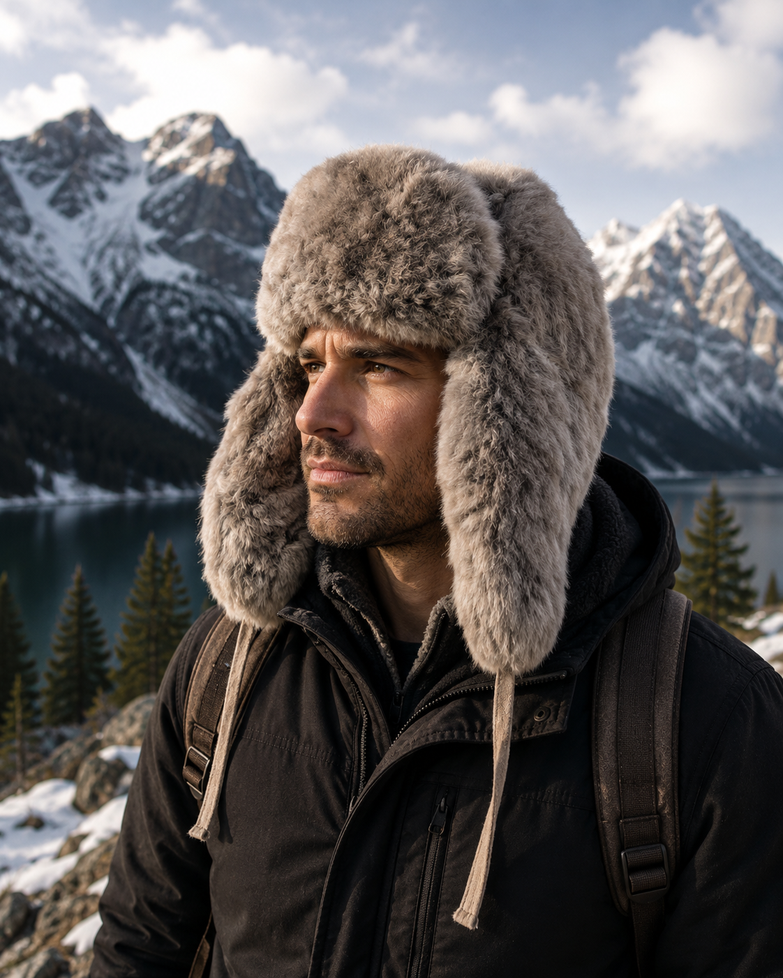 Baby Alpaca Fur Trapper Hat – Ultra Warm Outdoor Winter Hat