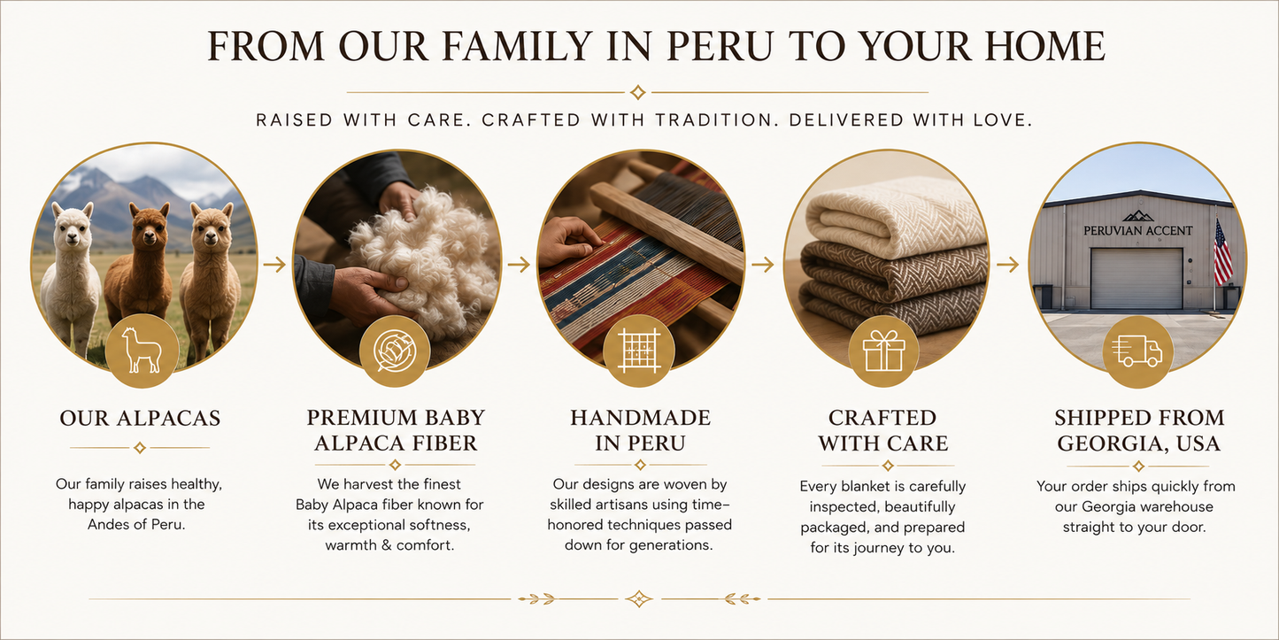 Luxury Baby Alpaca Blanket | King & Queen Size | Handmade in Peru | Natural Heat-Regulating Bedding