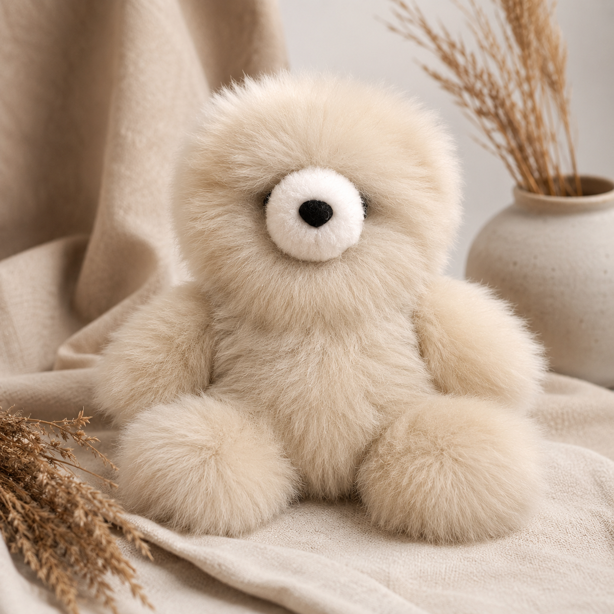 Handmade baby Alpaca fur bears