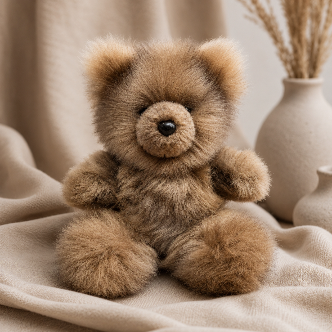 Handmade baby Alpaca fur bears