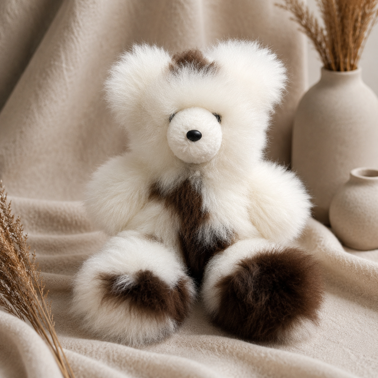 Handmade baby Alpaca fur bears