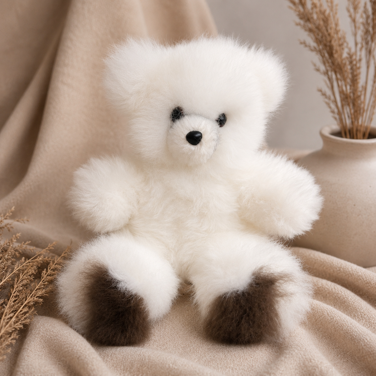 Handmade baby Alpaca fur bears