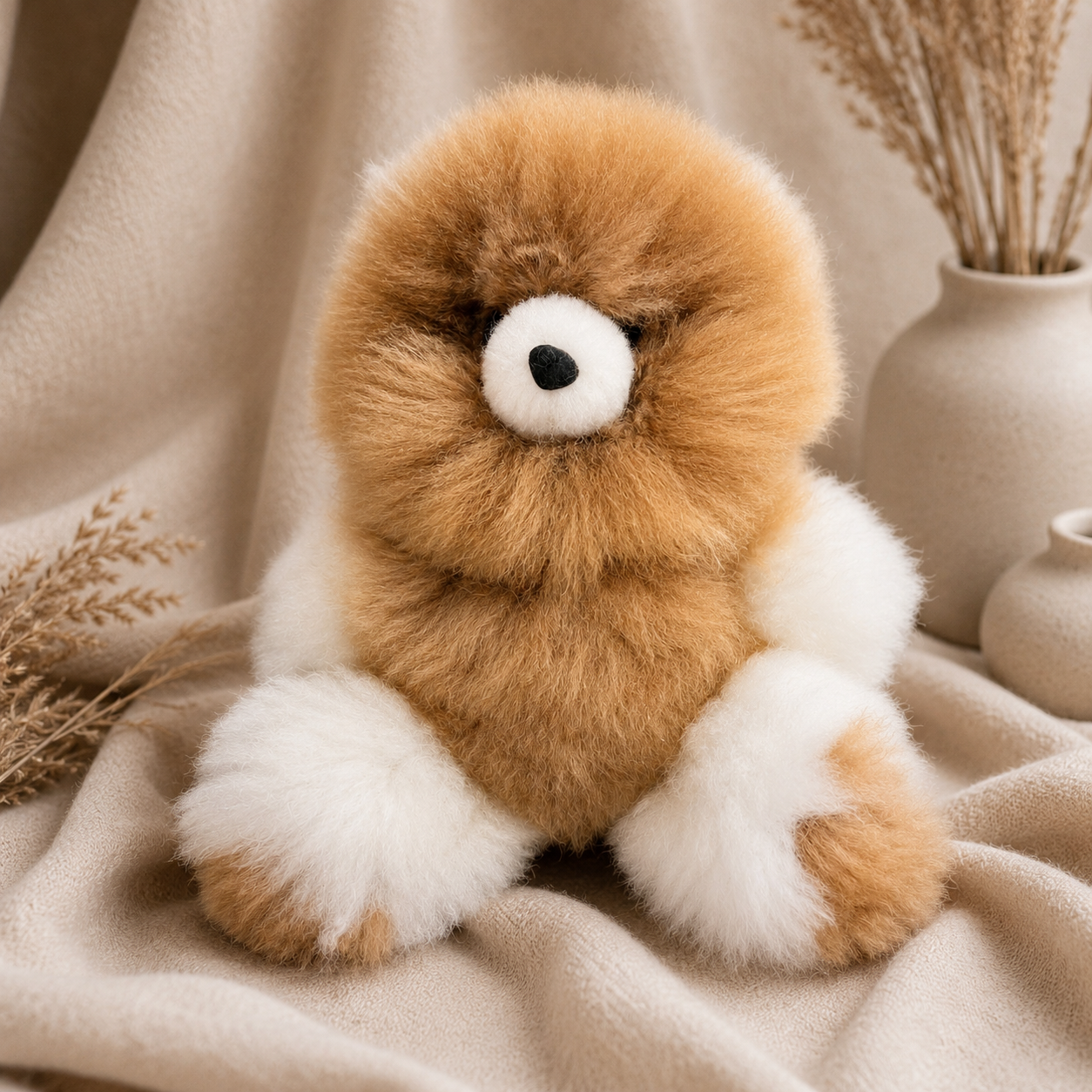 Handmade baby Alpaca fur bears
