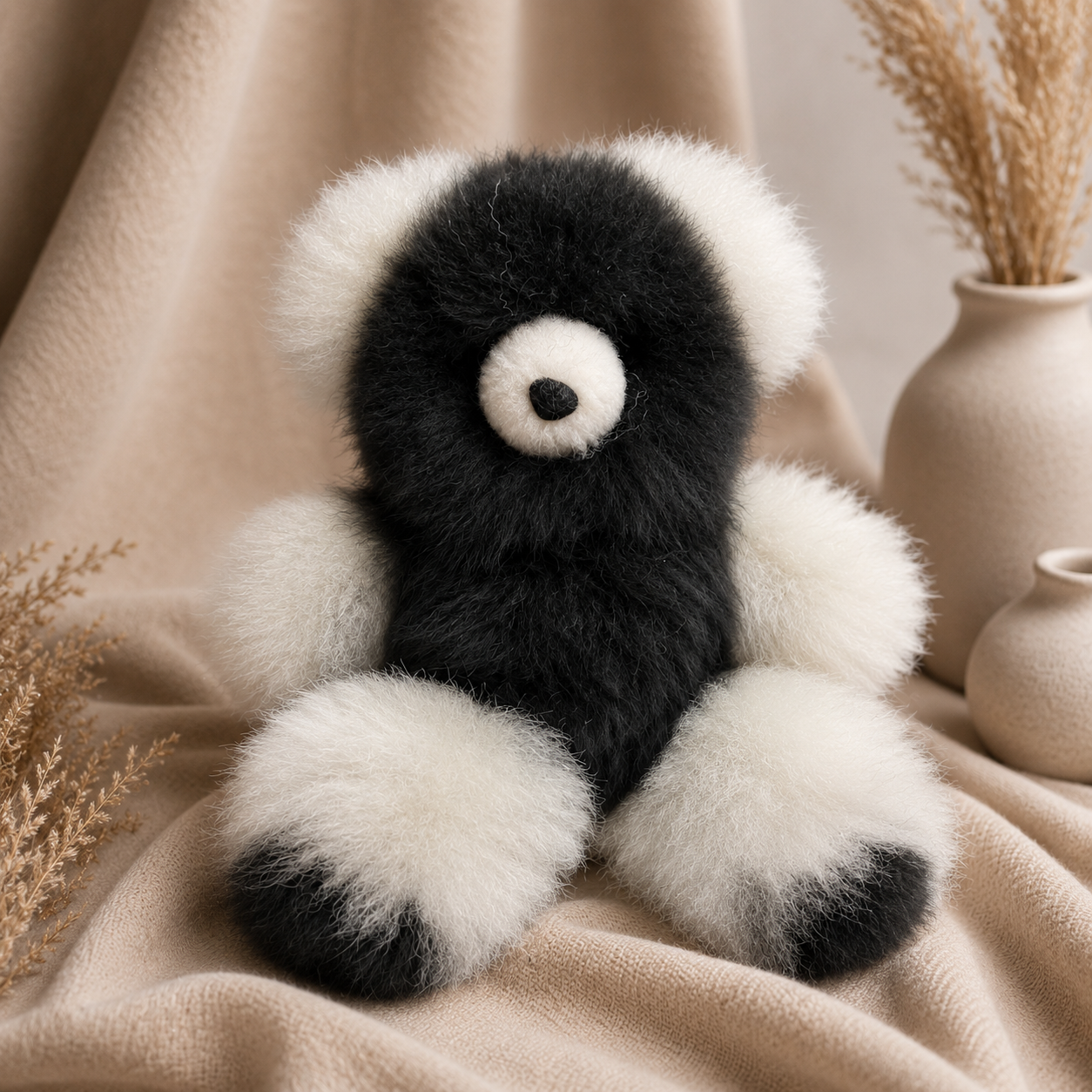 Handmade baby Alpaca fur bears