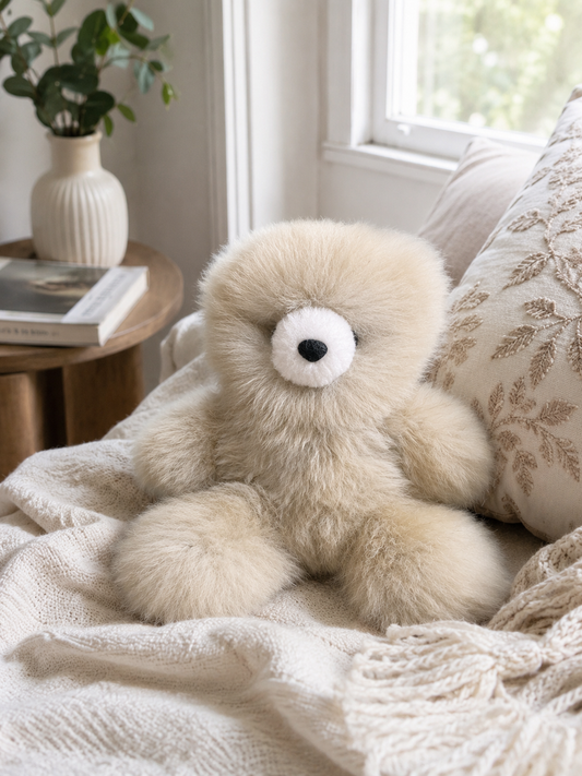 Handmade baby Alpaca fur bears