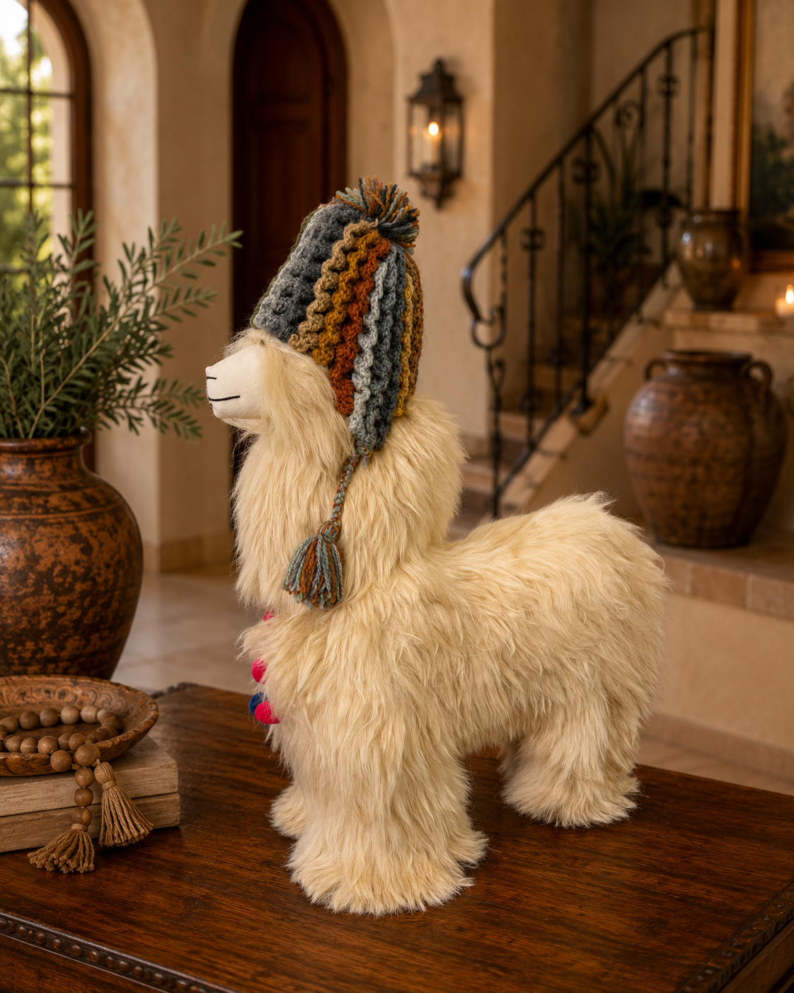 Giant Baby Suri Alpaca Fur Llama — 16” Artisan Collection