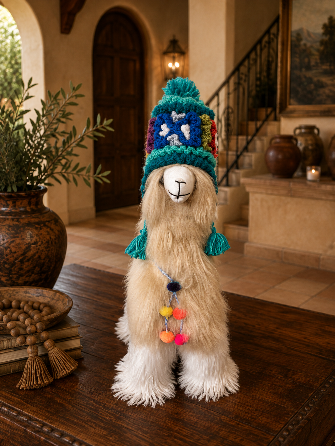 Giant Baby Suri Alpaca Fur Llama — 16” Artisan Collection