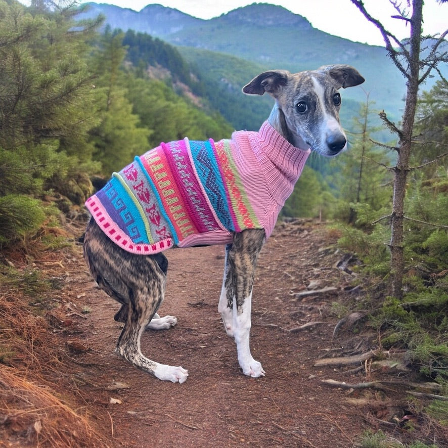 NAZCA Alpaca dog sweater, BABY PINK (Size XX0-8)