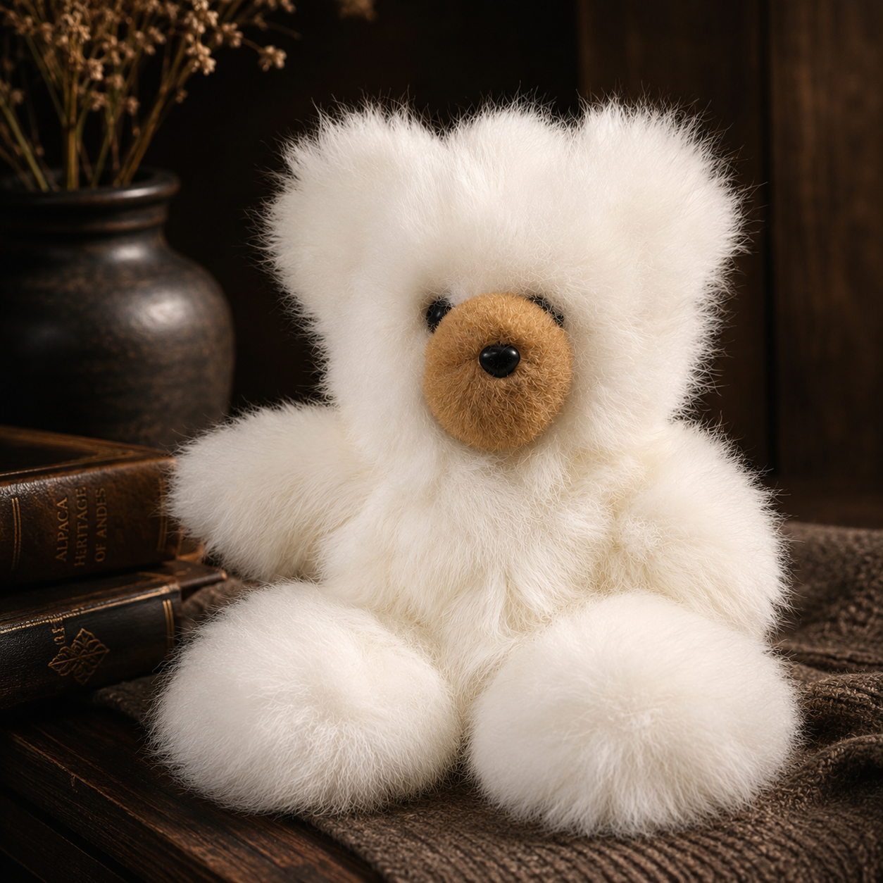 Handmade baby Alpaca fur bears