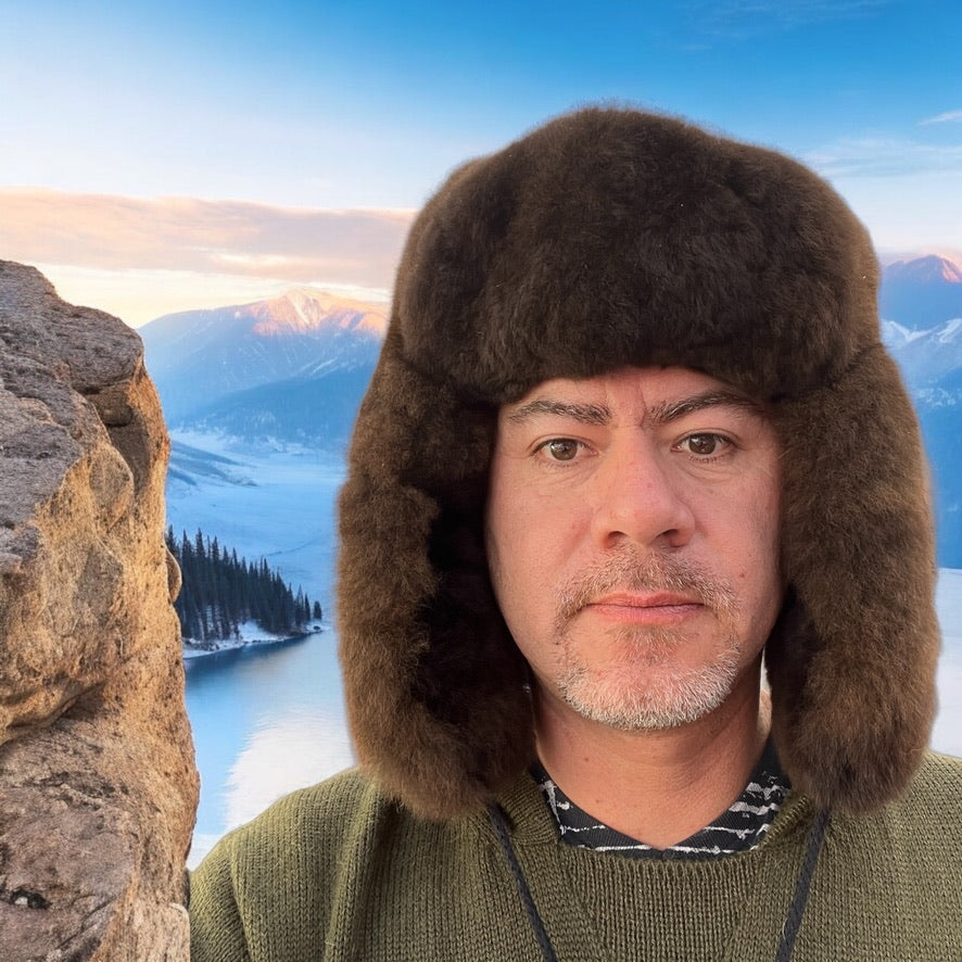 Luxury Peruvian Alpaca Fur Trapper Hat.