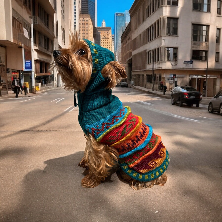 JADE color, Alpaca Luxury Dog HOODIE