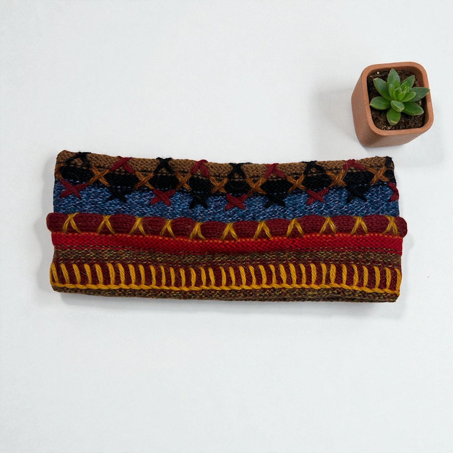 Peruvian Handmade reversible alpaca headbands