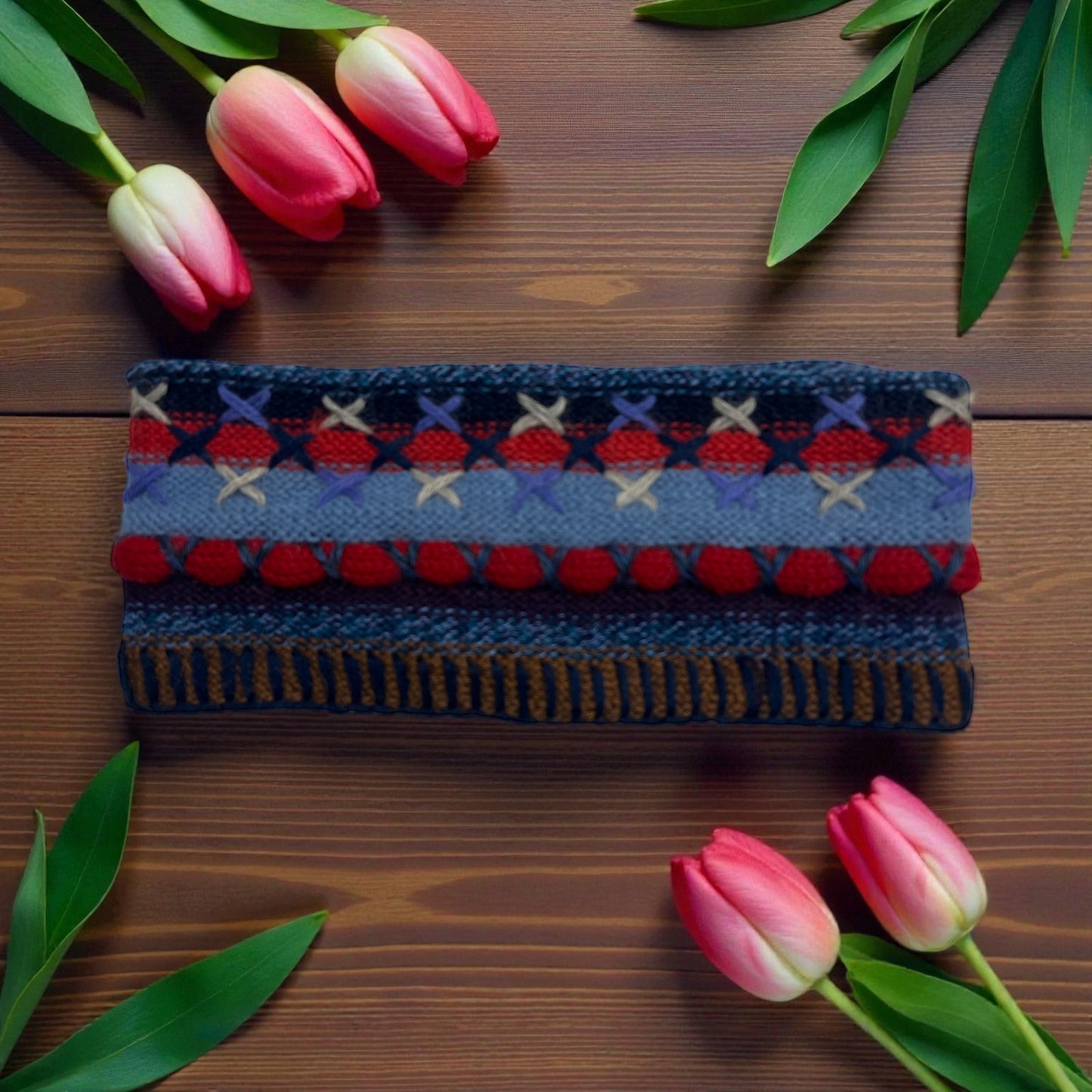 Peruvian Handmade reversible alpaca headbands