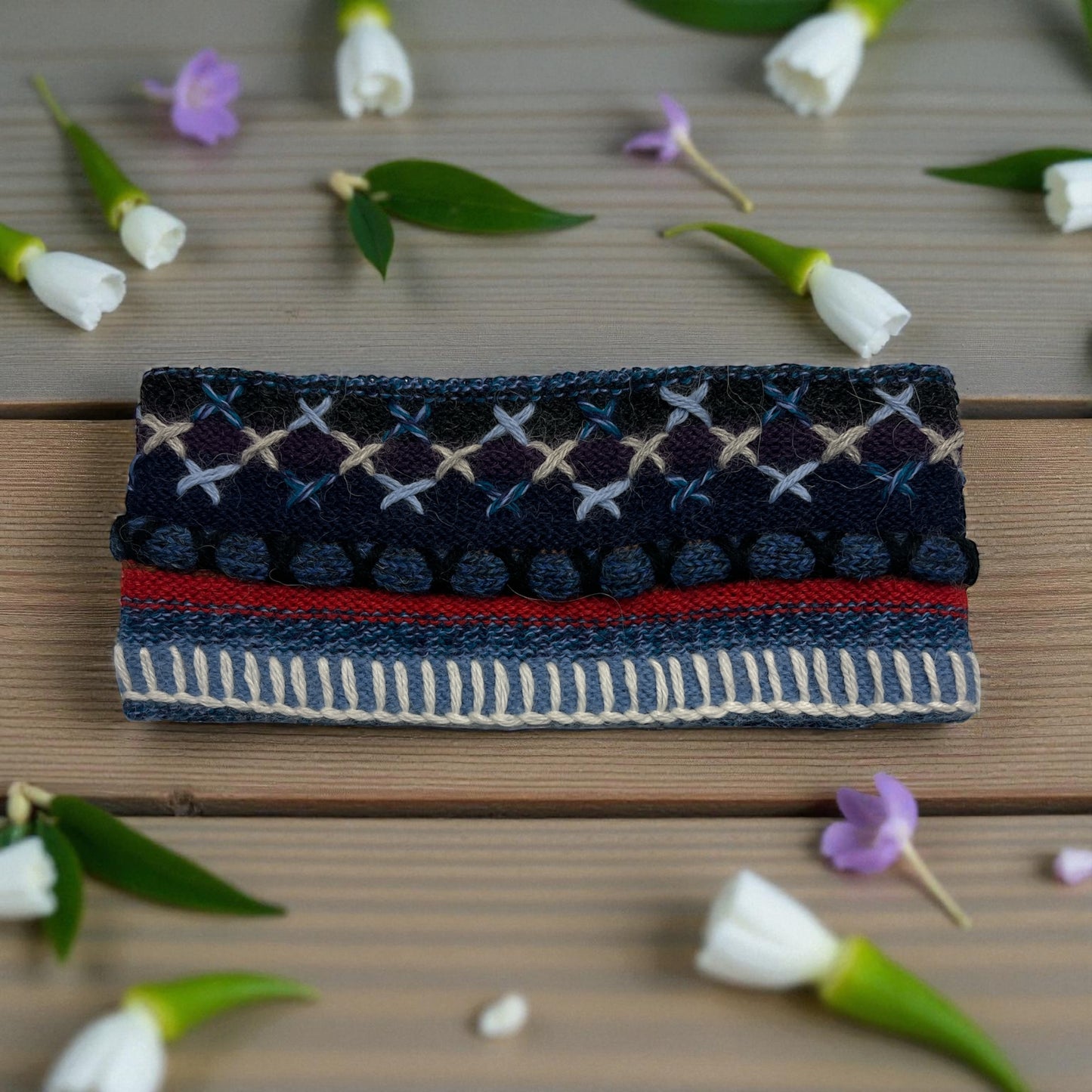 Peruvian Handmade reversible alpaca headbands