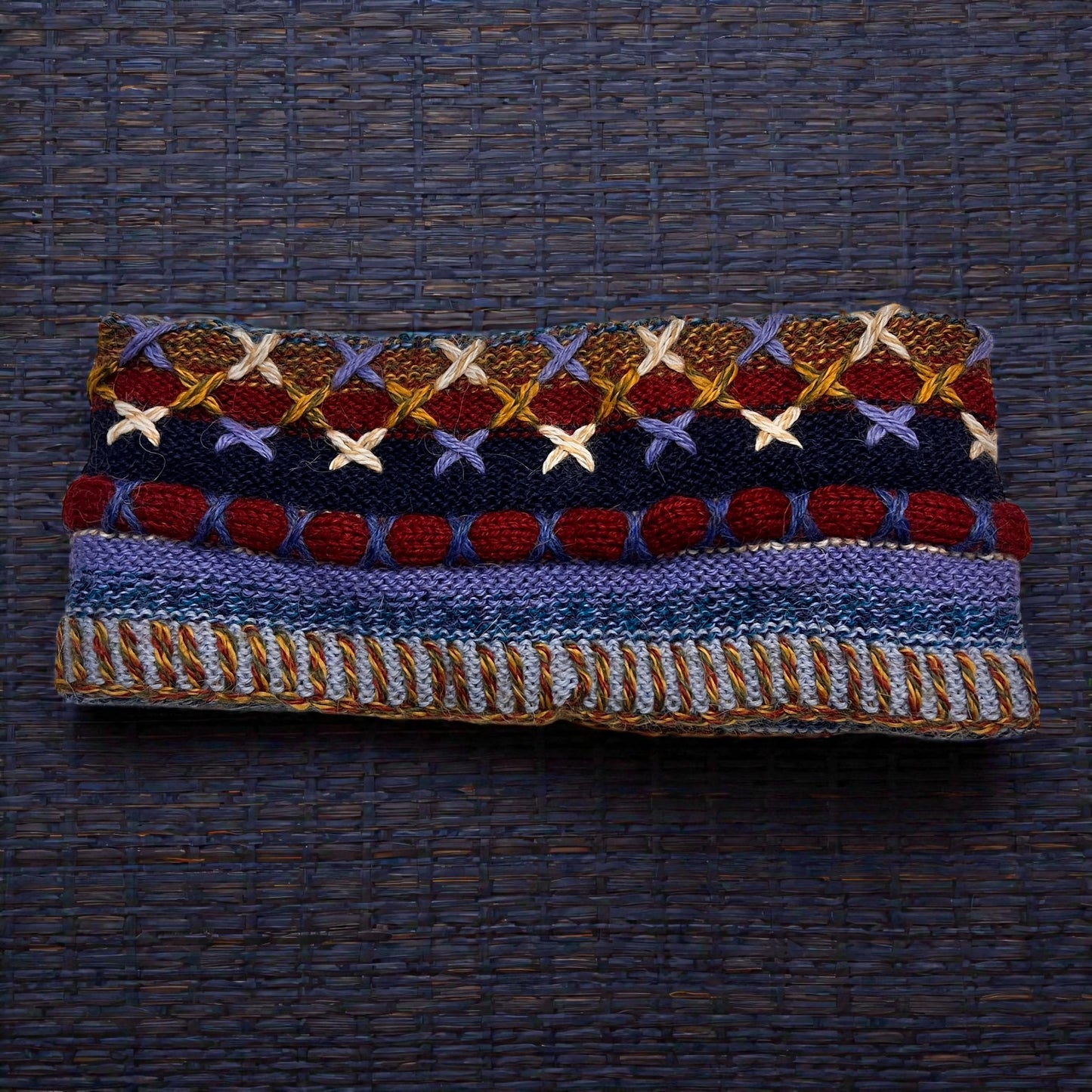 Peruvian Handmade reversible alpaca headbands