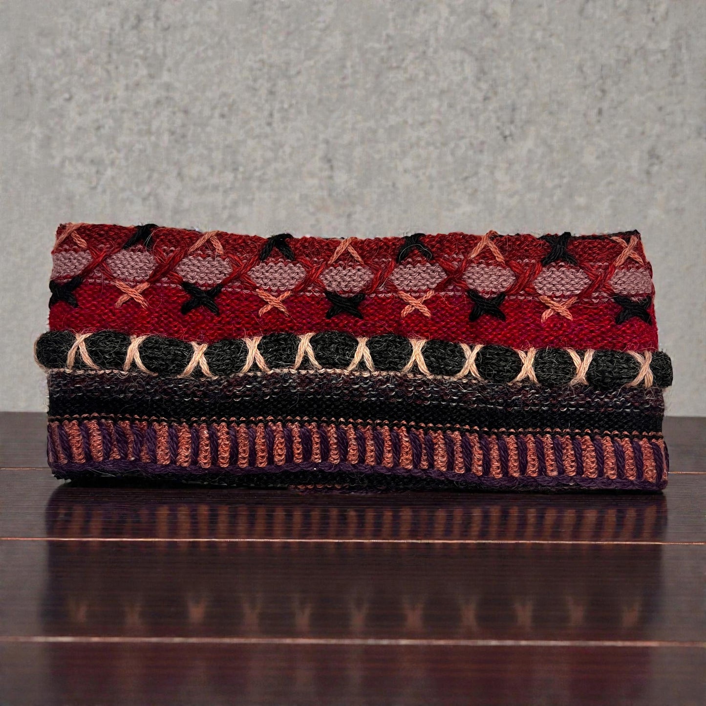 Peruvian Handmade reversible alpaca headbands