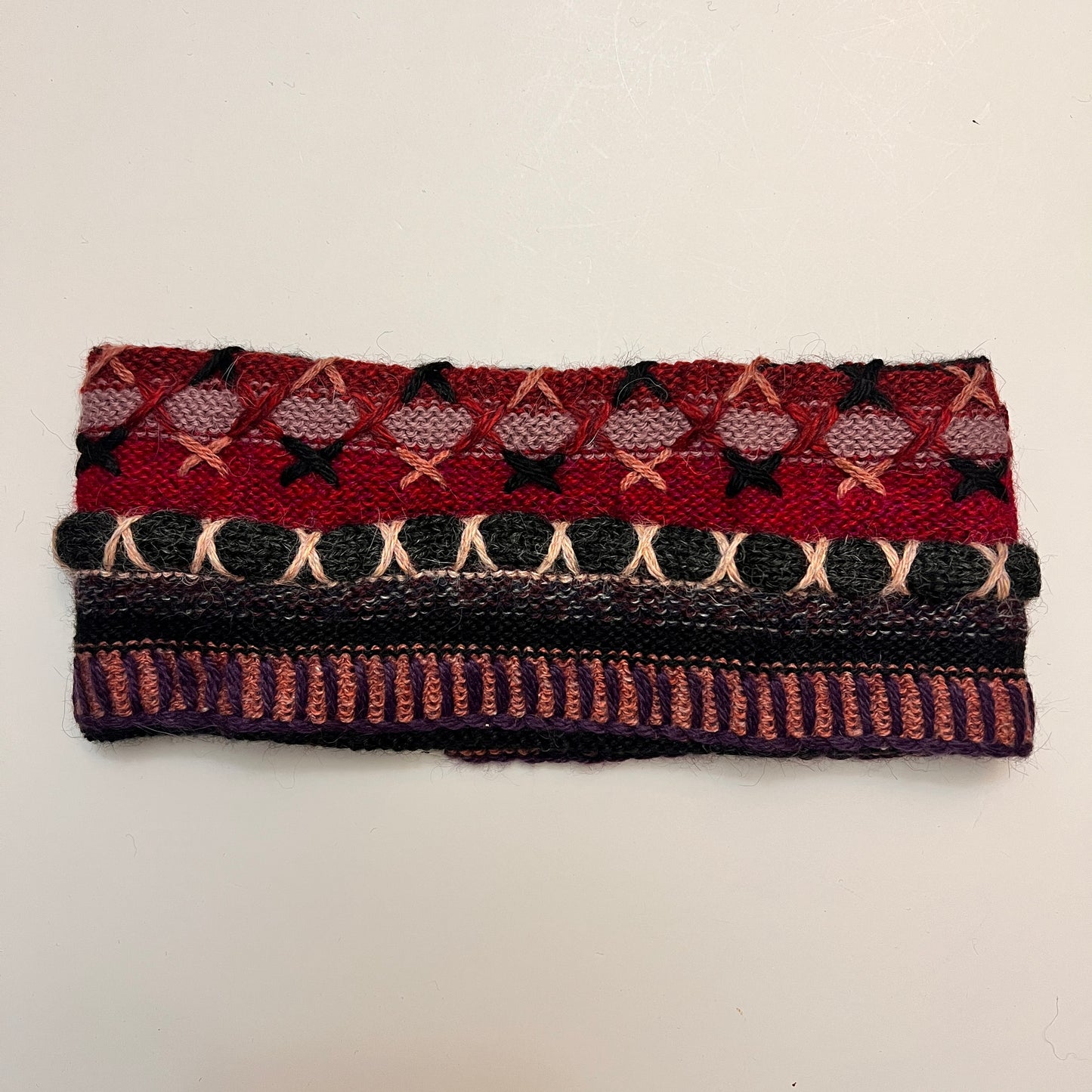 Peruvian Handmade reversible alpaca headbands