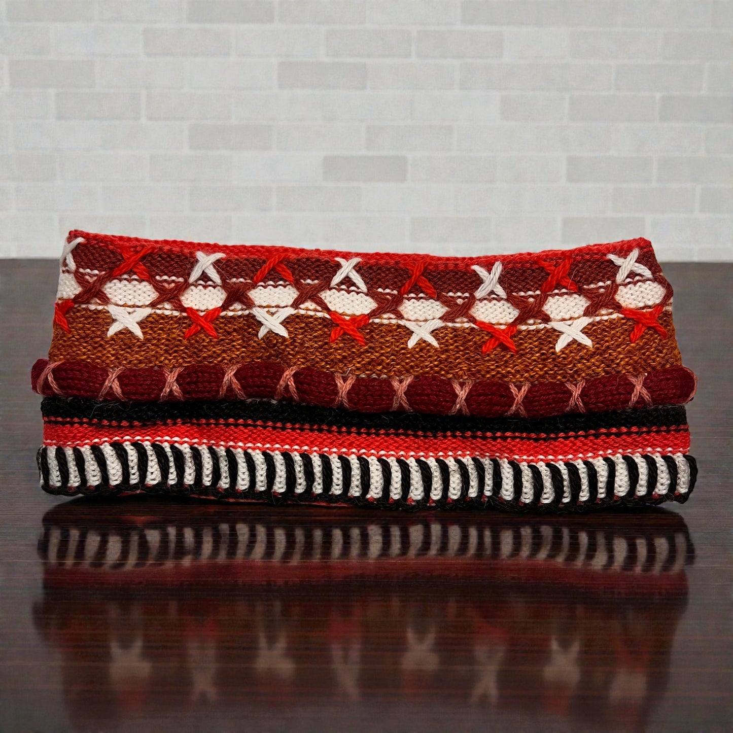 Peruvian Handmade reversible alpaca headbands