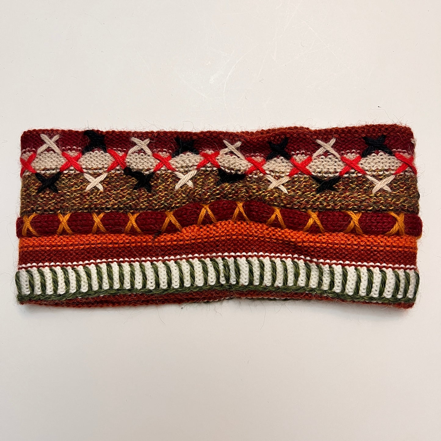 Peruvian Handmade reversible alpaca headbands