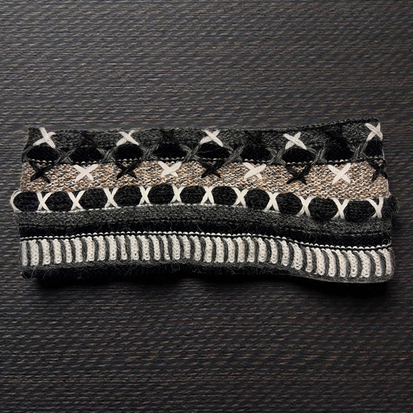 Peruvian Handmade reversible alpaca headbands