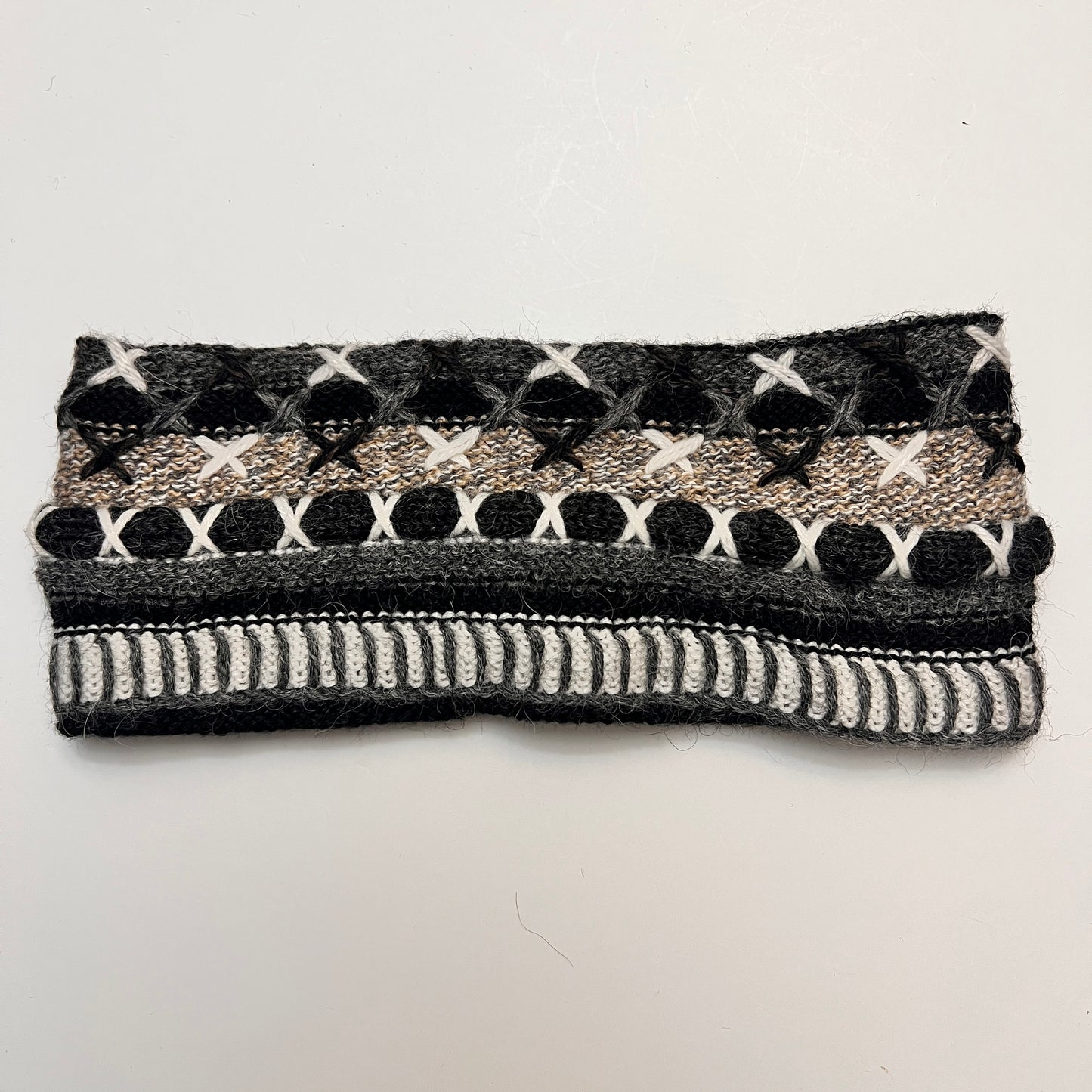Peruvian Handmade reversible alpaca headbands