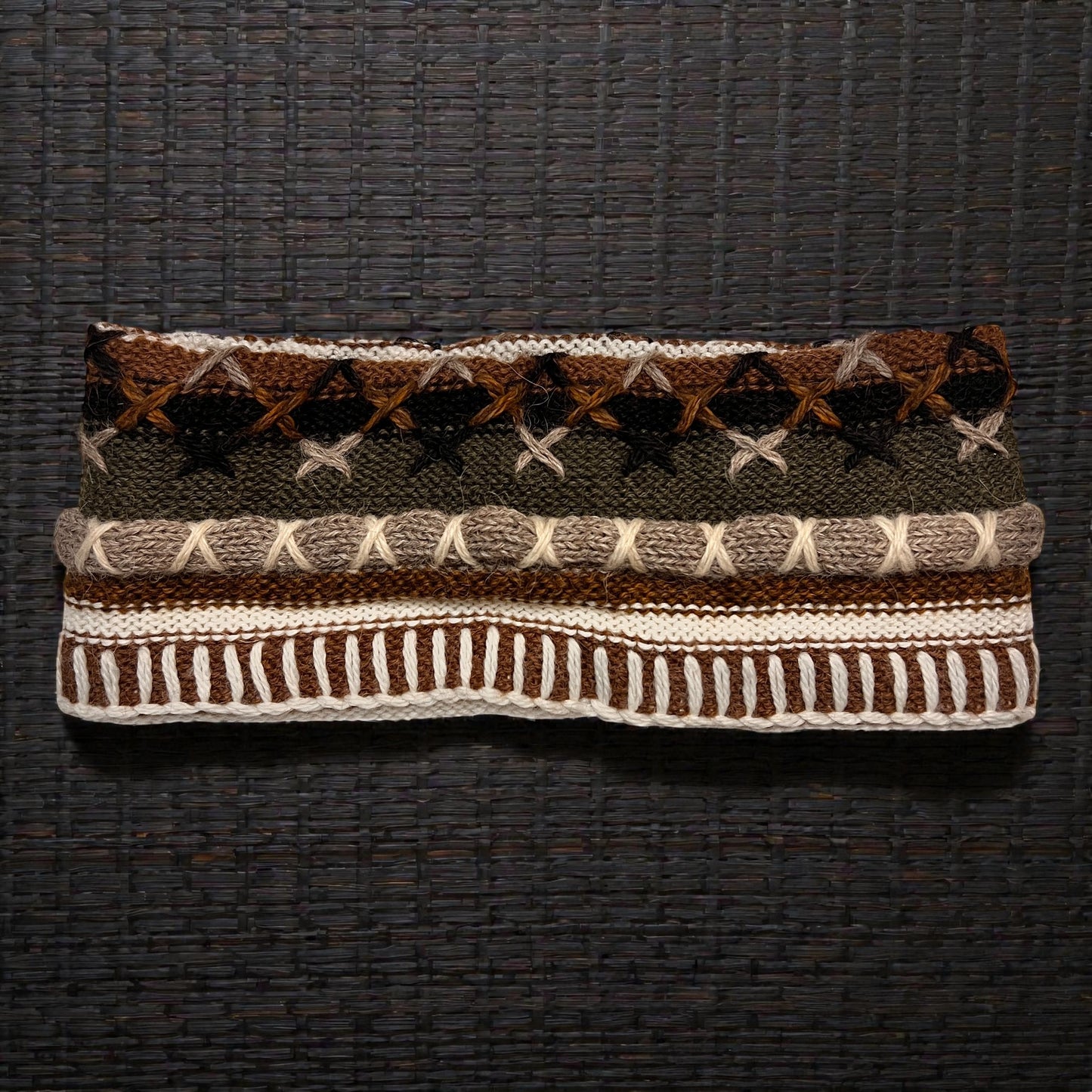 Peruvian Handmade reversible alpaca headbands