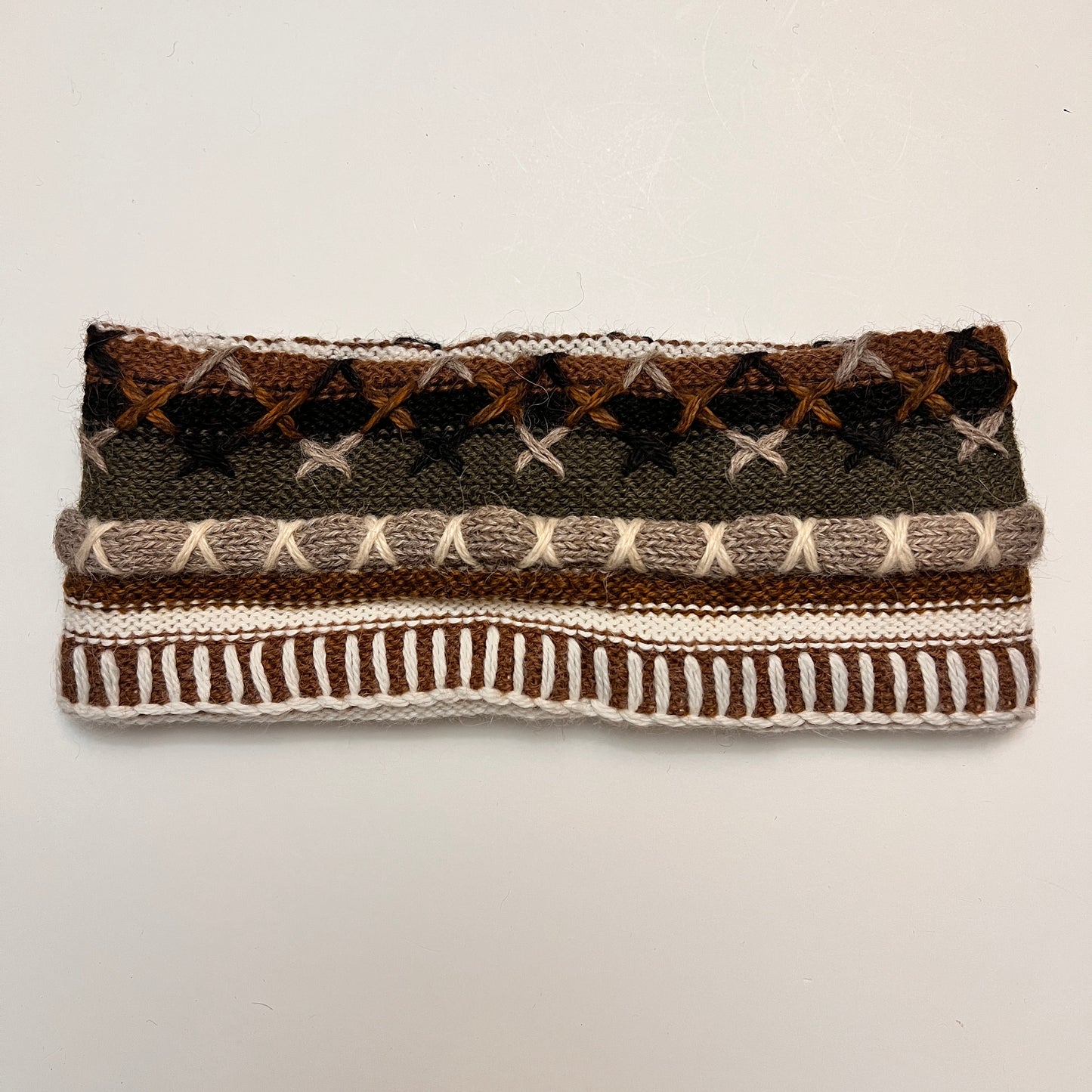 Peruvian Handmade reversible alpaca headbands