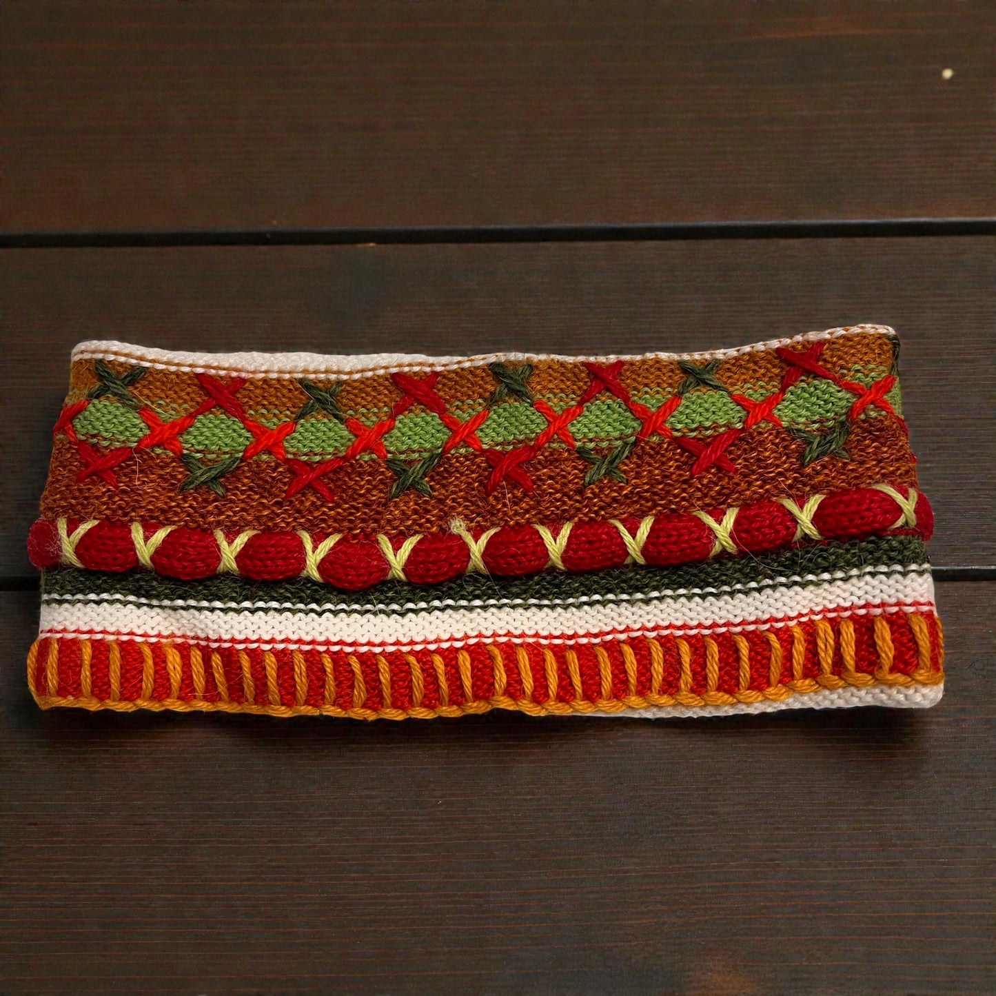 Peruvian Handmade reversible alpaca headbands